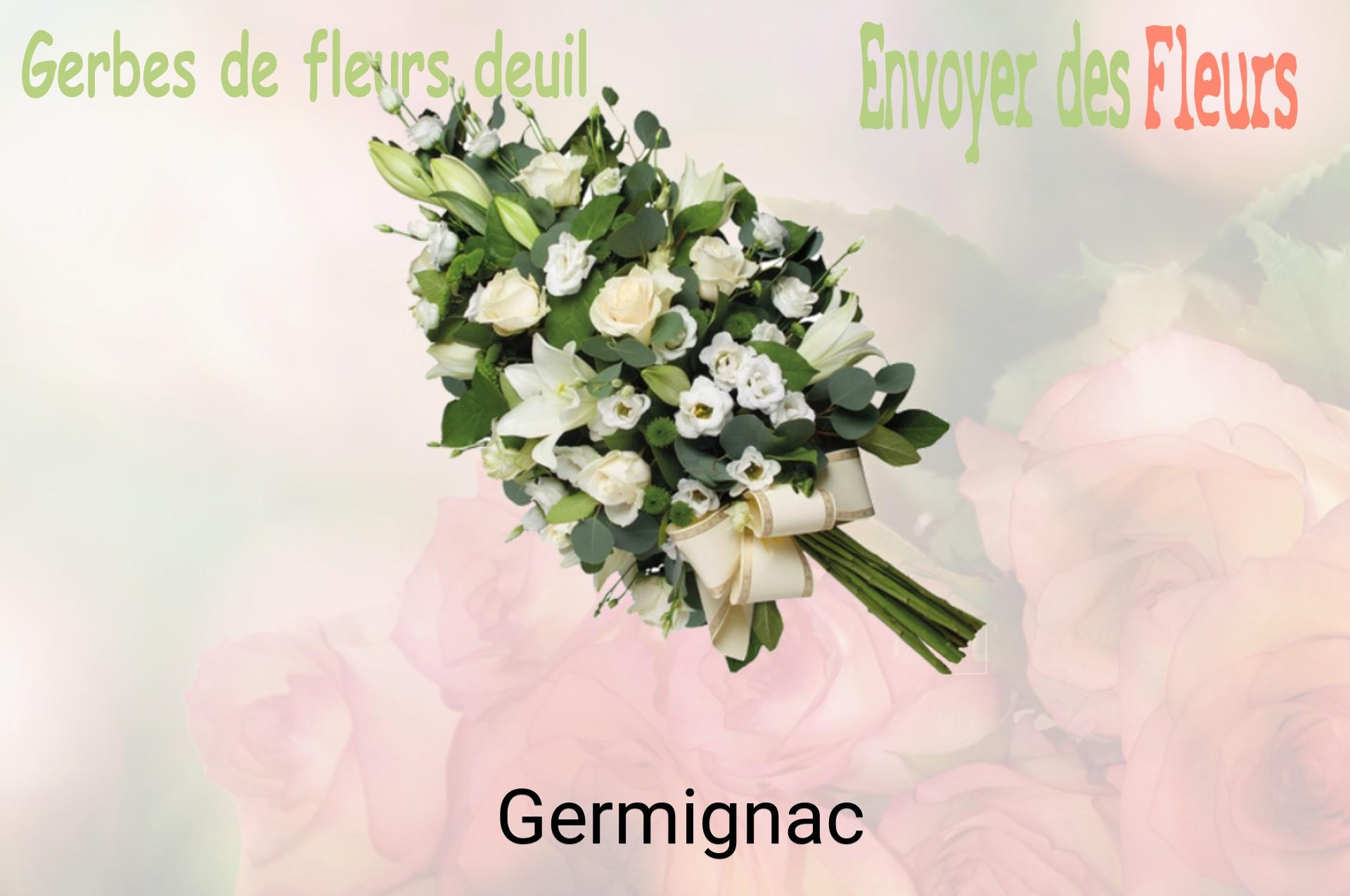 Gerbe de fleurs de deuil livrée à Germignac